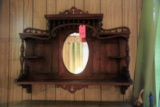 VERY DETAILED, OLD WALL SHELF/MIRROR