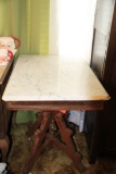 NICE OLD SQUARE MARBLE TOP TABLE