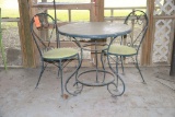 PATIO TABLE AND 2 CHAIRS