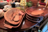 VERY OLD WOODEN BOWLS AND MISC