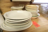 LOT OF OLD BOWLS/PLATTERS VARIOUS CONDITION