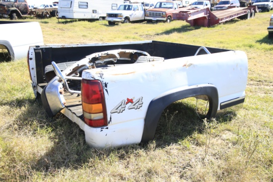 WHITE CHEVY PU BED