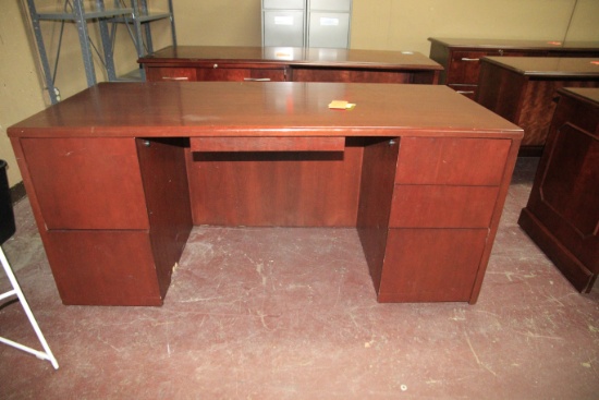 DOUBLE PED DESK