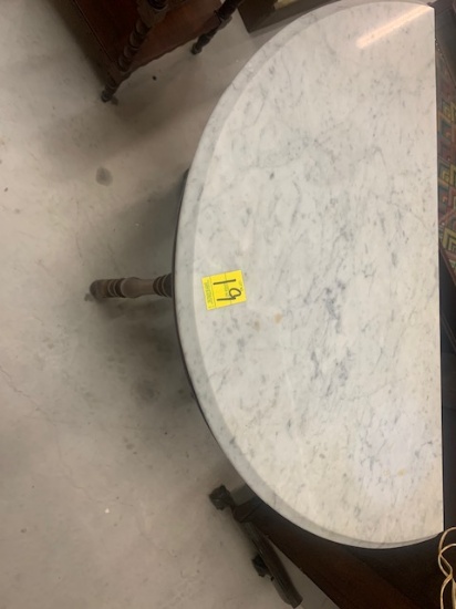 HALF ROUND MARBLE TOP TABLE
