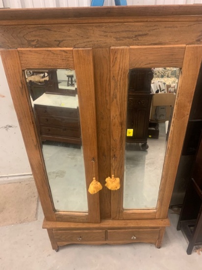 VERY OLD NICE ARMOIRE/WARDROBE WITH MIRROR