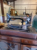 OLD SEWING MACHINE IN WOODEN CASE