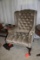 GREY WING BACK CHAIR