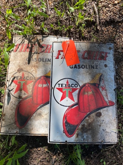 TEXACO FIRE CHIEF SIGN