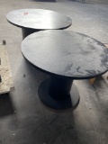 2 BLACK ROUND TABLES