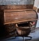 Very nice roll top desk with rolling wooden chair