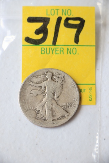 DATE WORN OFF 1/2 DOLLAR
