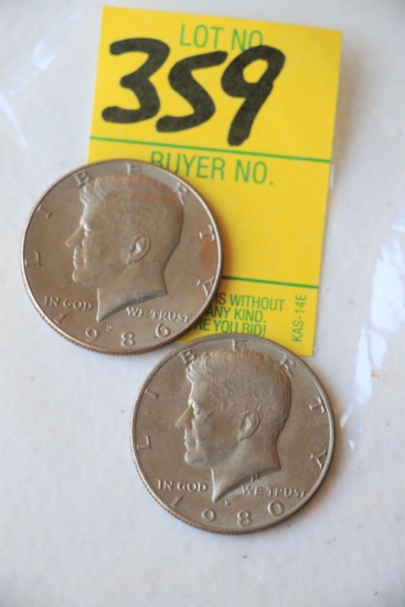 1980 & 1986 1/2 DOLLARS