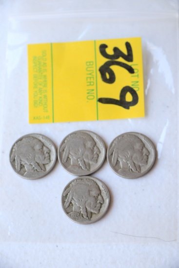 4 BUFFALO NICKELS