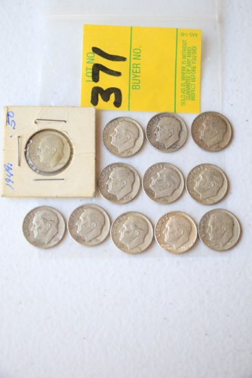 12 ROOSEVELT DIMES