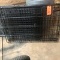 Large black dog kennel