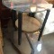 Metal glass top coffee tables (3)