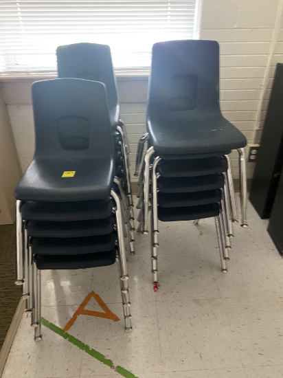 BLUE STACKING CHAIRS