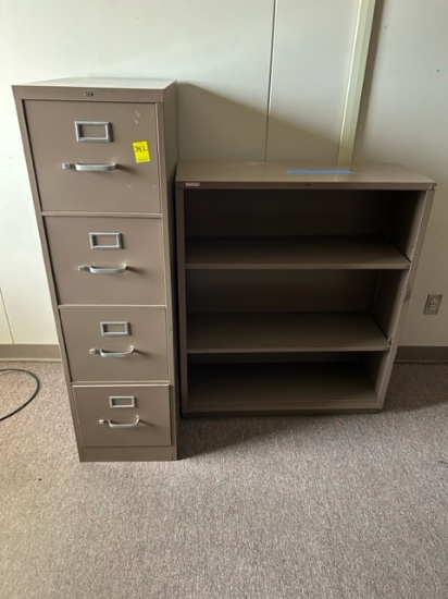 HON FILE CABINET/METAL BOOK SHELF