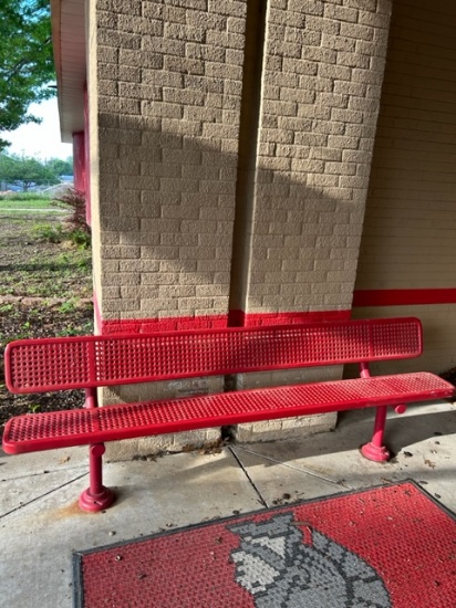 RED PARK BENCH 8'