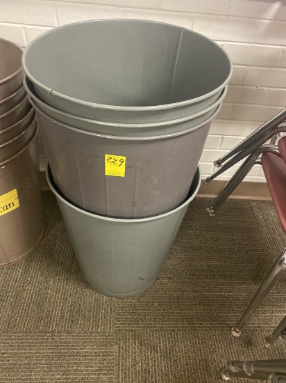 METAL TRASH CANS