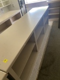 WOODEN BOOK/STORAGE TABLES 98' L X30