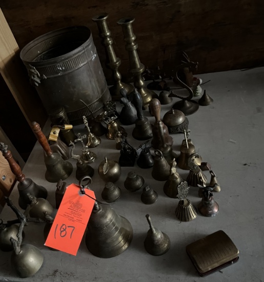 ASST BELLS AND BRASS ITEMS