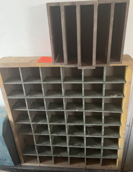 SHADOW BOX AND WOODEN ORGANIZER