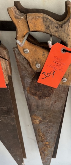 2 OLD HAND SAWS