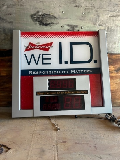 BUDWEISER "WE ID" SIGN