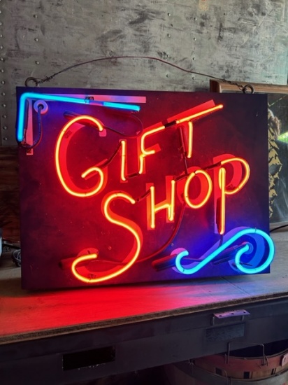 NEAT OLD NEON GIFT SHOP SIGN
