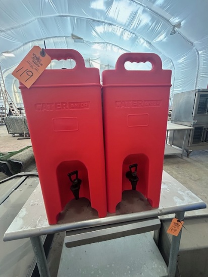 2 CATER GATOR TEA DISPENSERS