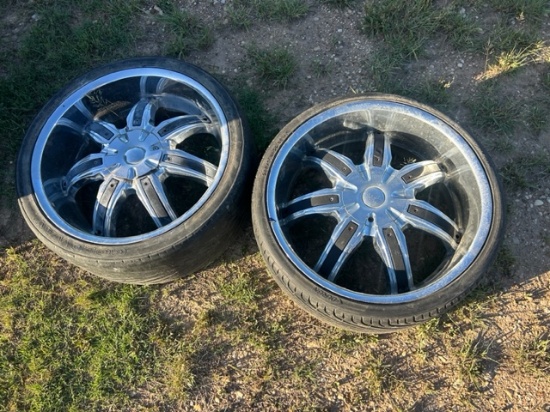 2 RIMS AND TIRES