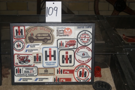 BOARD OF INTERNATIONAL HARVESTER PATCHES