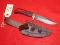 Custom Made Damascus Steel Hunting Knife w/Sheath