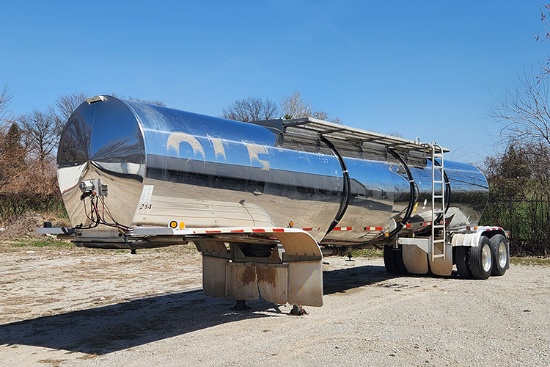 2001 POLAR Stainless Steel Insulated 43 Ft. Double Conical Tanker