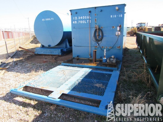 7'4"H x 7'6"W x 30'L 12,340-Gal Fuel Tank w/10' Po