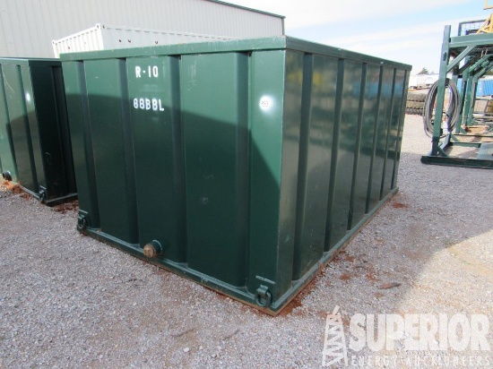 5'6"H x 7'6"W x 11'8"L 88-Bbl Crimped Steel Mud Ta