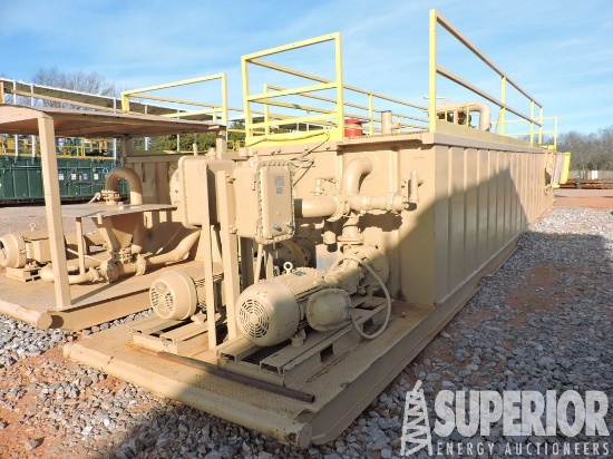 5'H x 7'6"W x 43'L 290-Bbl Crimped Steel Mud Shake