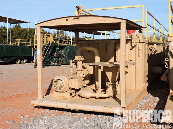 5'H x 7'6"W x 41'L 270-Bbl Crimped Steel Mud Sucti