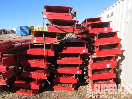 (8) 8"H x 2'W x 32'L Skidding System Suitcases w/2
