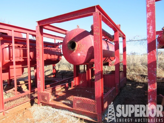 4'Dia x 10'H Mud Gas Separator, Swings Up, Skidded