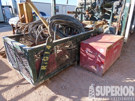 (3-19) 4'W x 28"H x 8'L Junk Basket w/(2) HT Tongs