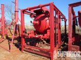 4'Dia x 10'H Mud Gas Separator, Swings Up, on Adju