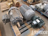 (3) Elec Motors, 10HP & (2) 50HP, Located In Yard