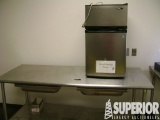 (1-216) Mini Fridge, 6' SS Steel Table