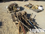 (4) Pallets of Asst'd Pipe Wrenches, Chains w/Hook