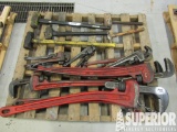 (12) RIDGID Pipe Wrenches, (2) 60