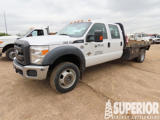 (x) 2015 FORD F-450 XL 4x4 Crew Cab Flatbed Duall