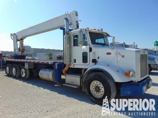 (x) (3-13) 2008 PETERBILT 365 T/A Flatbed Crane Tr