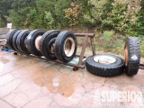 (8) Asst'd Truck Tires w/Wheels, Pallet of Mud & S